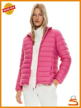 Women's Packable Down Jacket Quilted Puffer Coat with Stand Collar